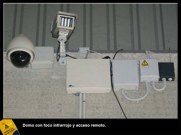 Seguridad Barrios domo con foco infrarrojo y acceso remoto